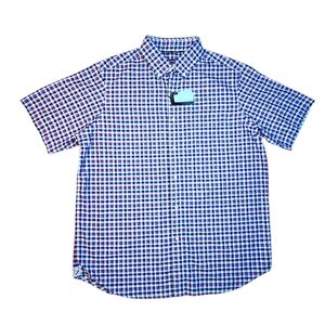 Daniel Cremieux Classics Men's Plaid Button Down Dress Shirt Estate Blue NEW